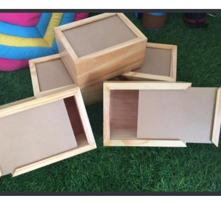 

DAUK 10x15 Wooden sliding acrylic box kotak kayu akrilik kotak sovenir kayu souvenir box dudi938