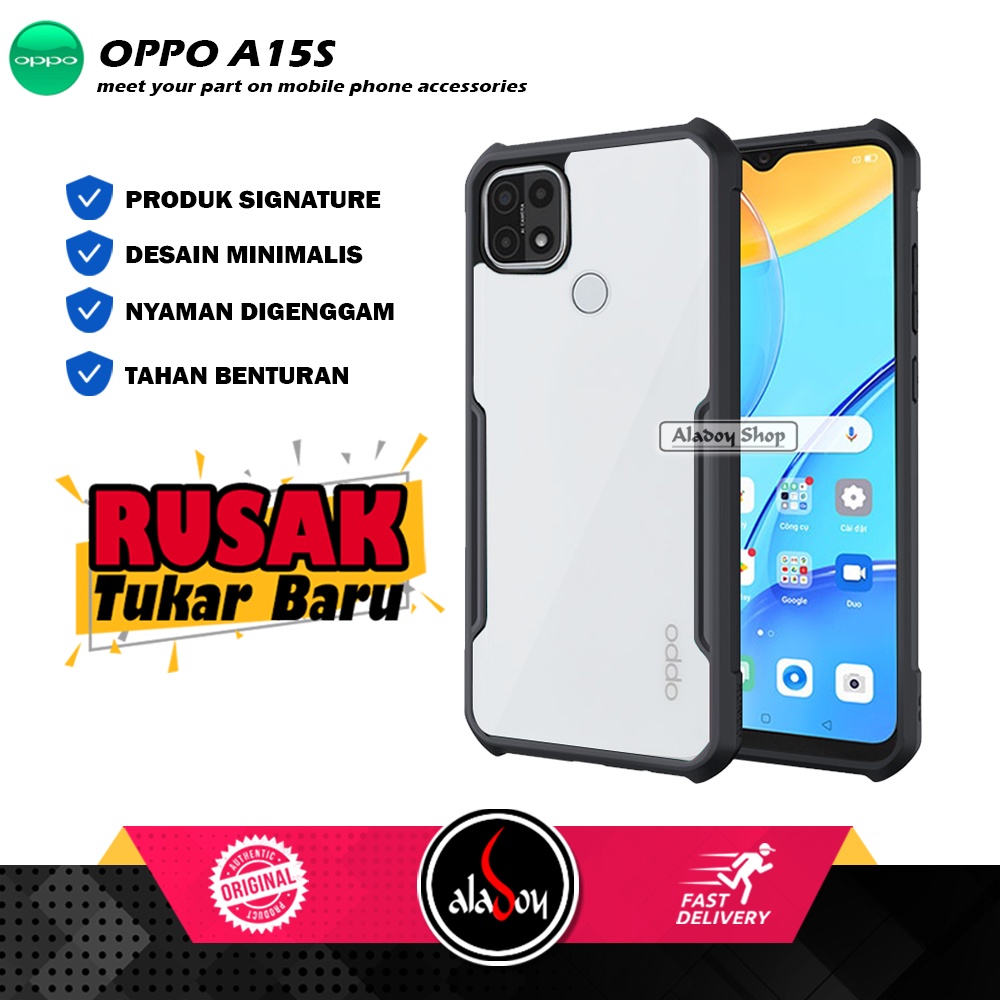 Case Oppo A15S Armor Fusion Shockproof Transparent Premium Casing