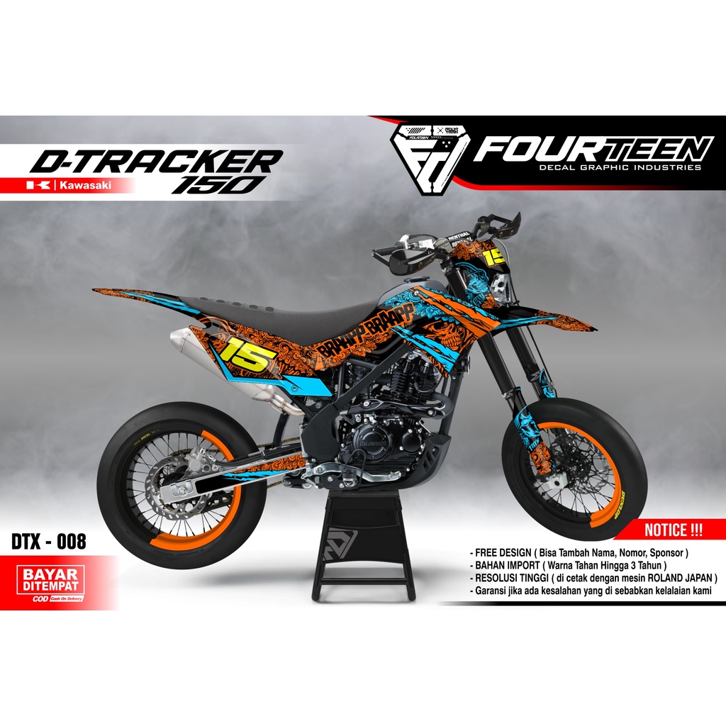 DECAL DTRACKER 150 - stiker dekal dtracker full body custom DTX-008