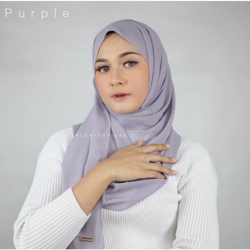 PASHMINA PANJANG EXCLUSIVE ALAWIYAHIJAB 185x75 cm-Purple