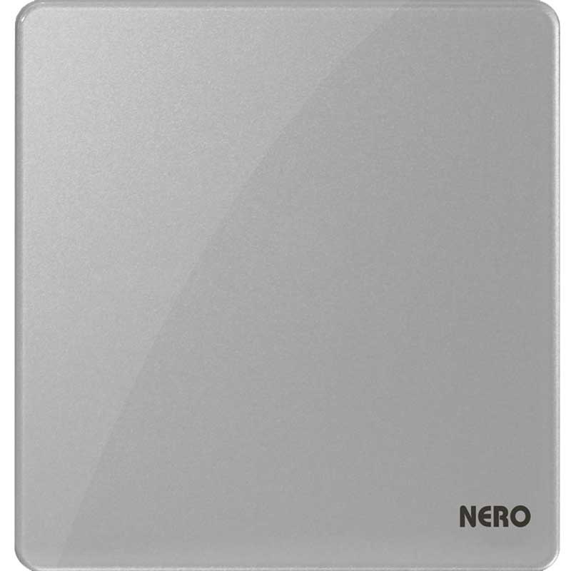 PRECIOSA I900-Grey 1 Gang Blank Plate NERO