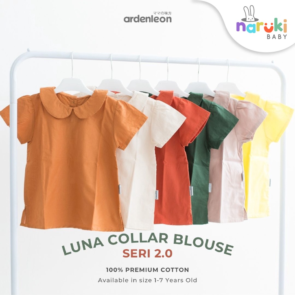 Ardenleon Girls Luna Collar Blouse 2.0 Arden Leon Baju Anak Perempuan