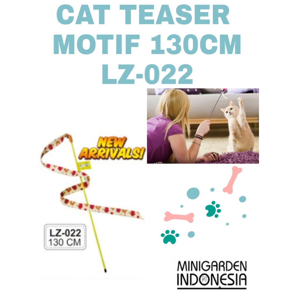 TONGKAT KUCING LZ 022 cat teaser stik bulu stick mainan kucing interaktif 130cm