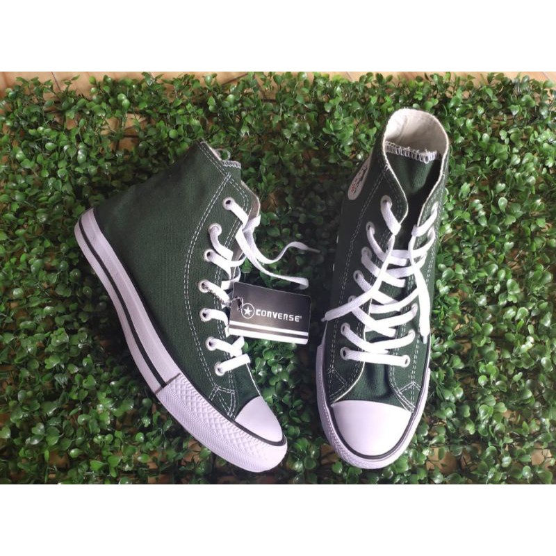 sepatu alstar clasik hijau army_sepatu pria_sepatu wanita_sepatu convverse