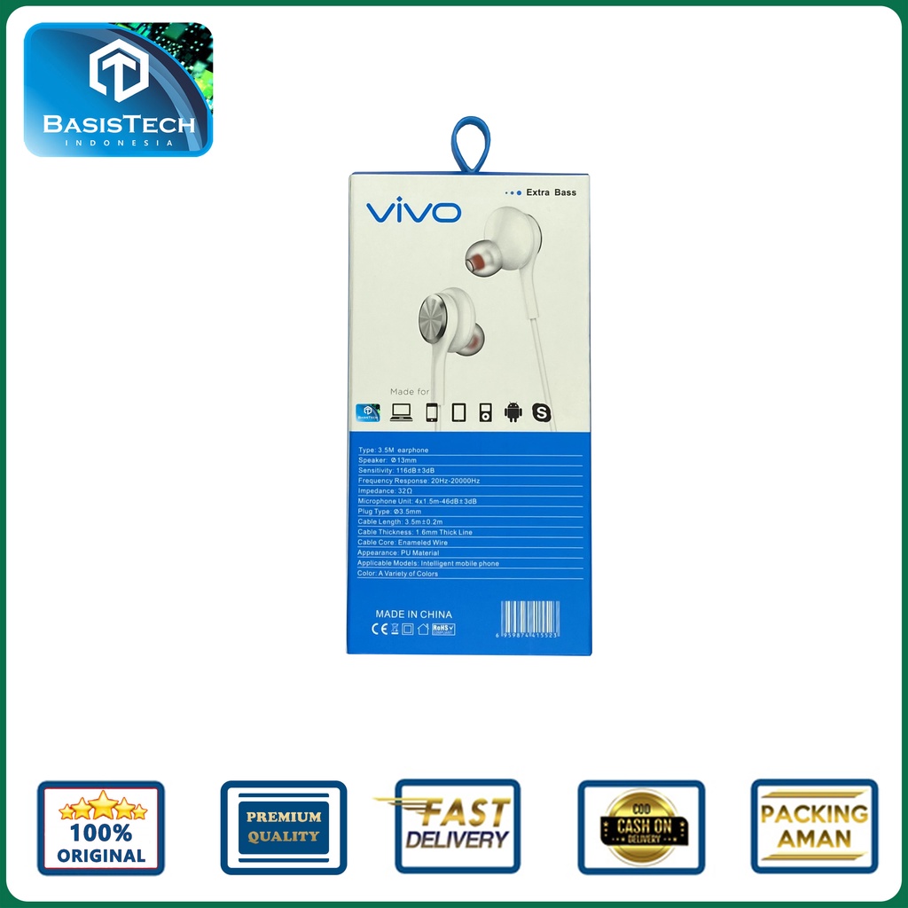 HEADSET VIVO EXTRA BASS SUPER BASS PERFECT SOUNDTRACK - BT ACC-03