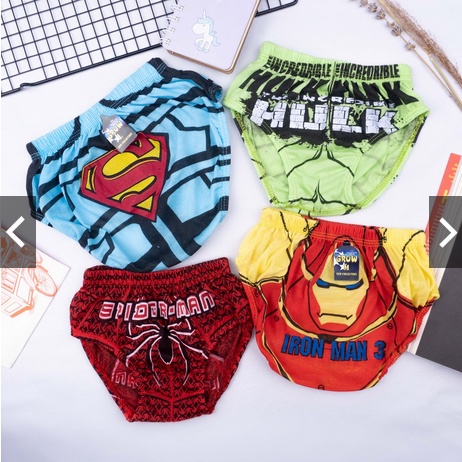 CELANA DALAM ANAK LAKI-LAKI MOTIF BOLA / SUPER HERO/ KEN-KEN