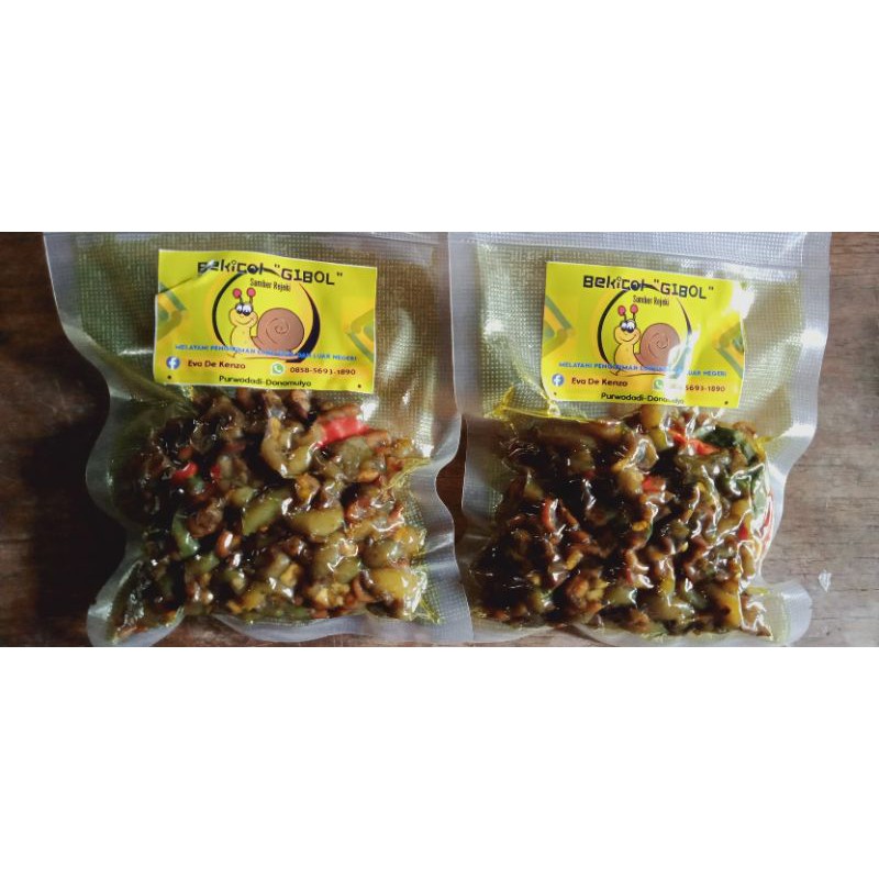 

Krengsengan telur atau gajih 02 (bekicot) kemasan 200 gram