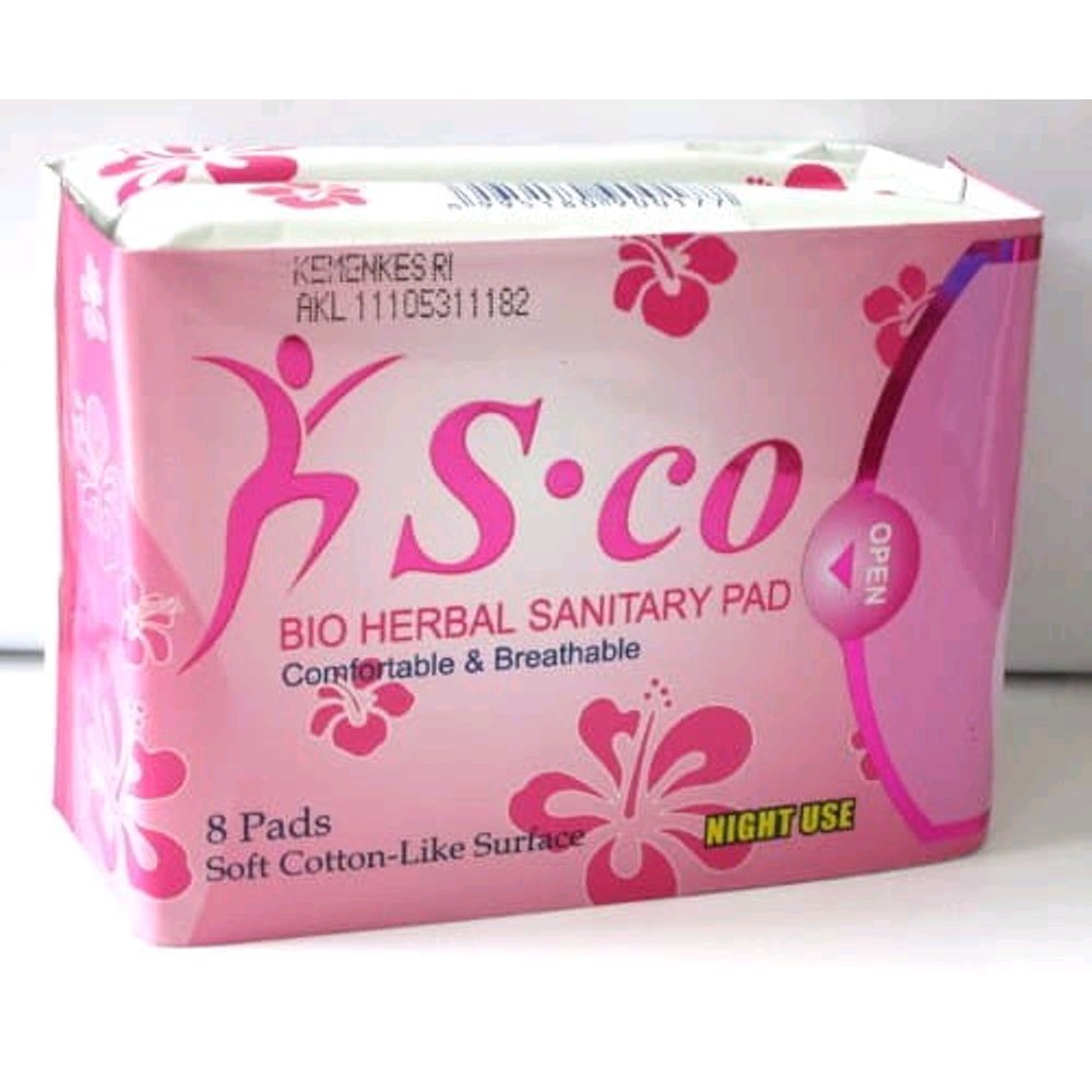 READY SCO NIGHT USE SCO PINK PEMBALUT HERBAL