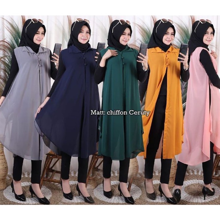 OUTER POLOS CERUTY KANCING BESAR/ CARDIGAN CERUTY