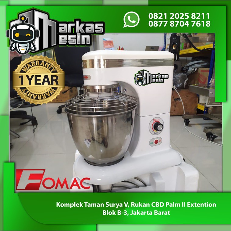 Planetary Dough Mixer Mesin Pengaduk Adonan 7 Liter DMX-B7A FOMAC