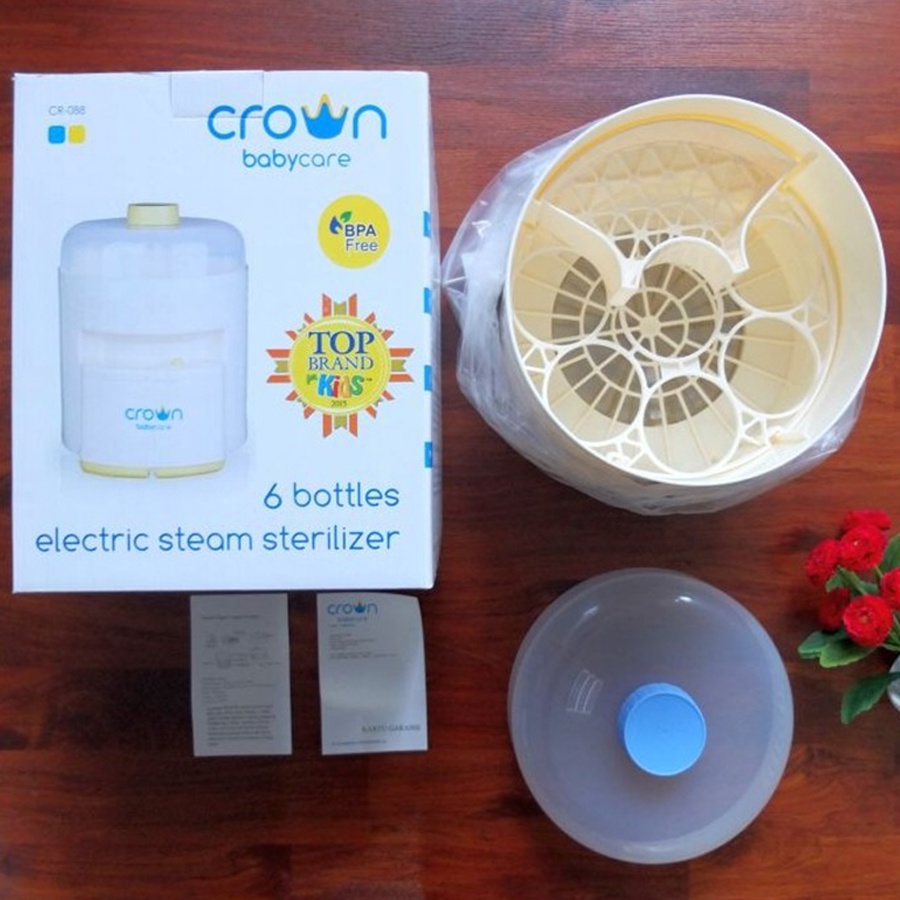 Crown Babycare 6 Bottles Electric Steam Steril Botol Susu Bayi CR-088 CR088