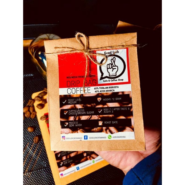 

Pouch isi 3 - Good Luck Cafe Drip Bag Coffee Kopi Drip Coffee Drip