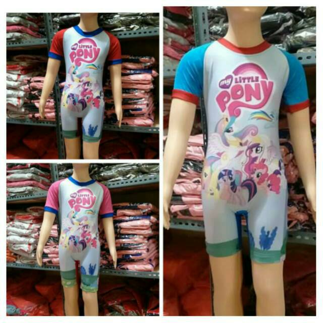 baju renang celana anak 4-8 tahun gambar pony hello kitty frozen