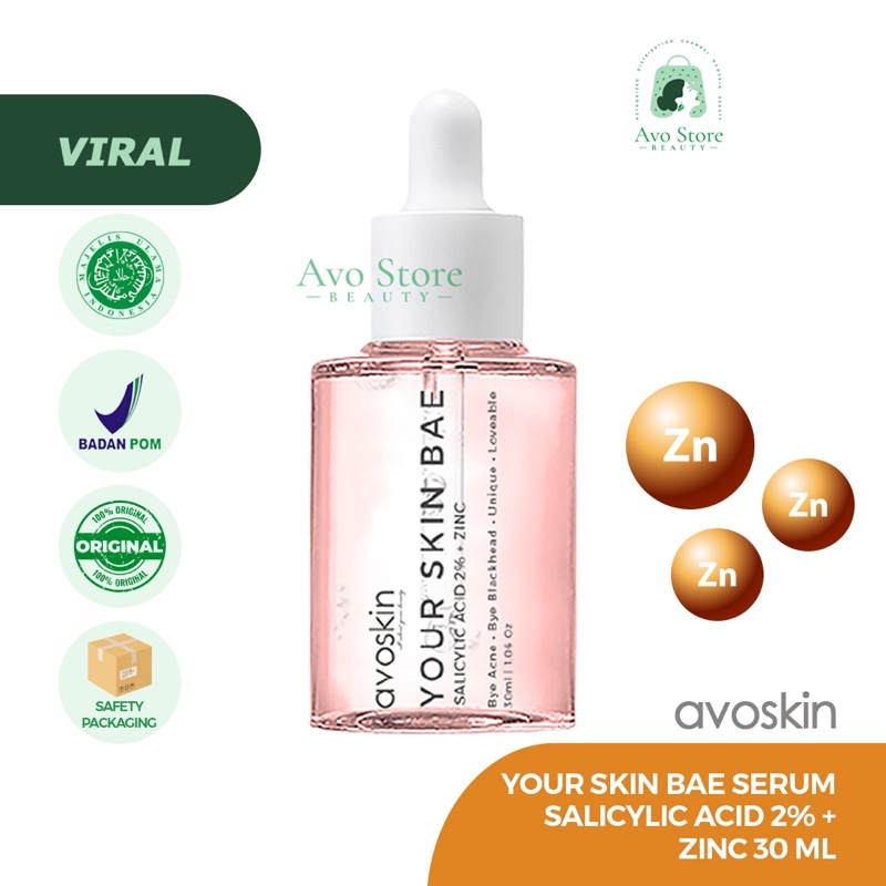 [CLEARANCE SALE] Avoskin YSB serum Salicylic Acid 2% + Zinc 30ML [ Eksfoliasi / Exfoliating ] ED 03-2024