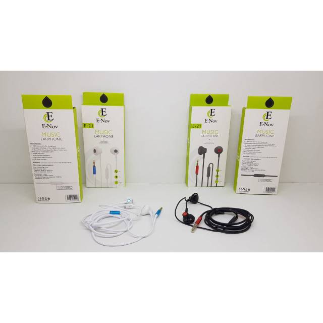 Headset E-Nov E-21 Handsfree ENov E21 Music Earphone Super Bass Stereo 3.5mm AUX Jack Universal