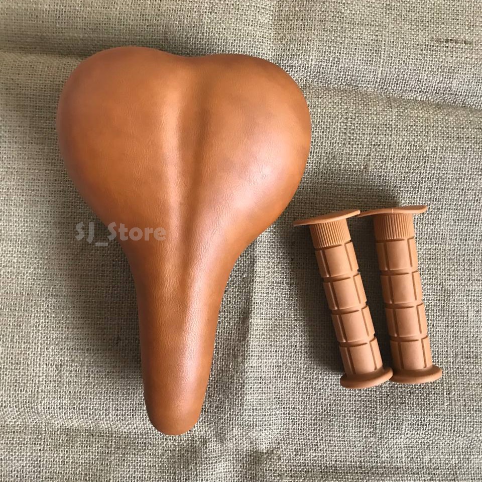 Sadel Sepeda Kulit Vintage Klasik Warna Coklat Slim Empuk