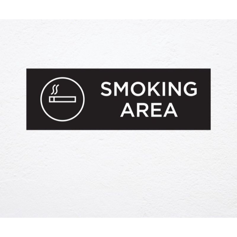

Jual Smoking Area Sign Board Label akrilik Stiker Cuting Murah