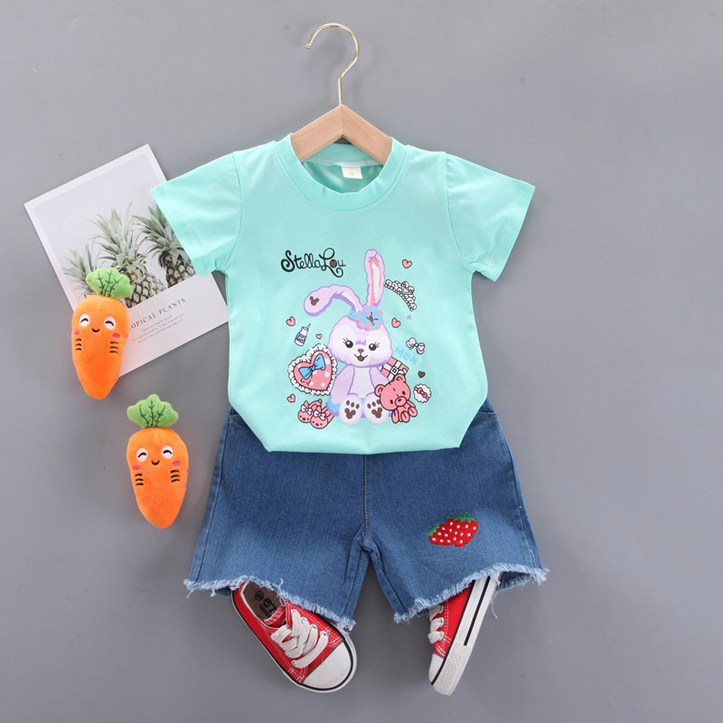 MOBASA OFFICIAL Setelan Baju Anak Perempuan Balita Import | 1-4 thn Stella Bunny / Kualitas Premium STLNG17