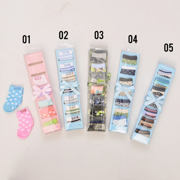 LID101 - 7 in 1 Kaos Kaki Bayi Cotton - Your Affordable Quality!