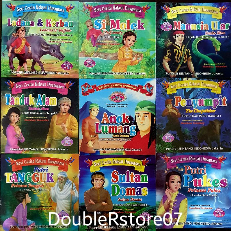 BUKU SERI CERITA RAKYAT NUSANTARA 2 BAHASA INDONESIA-INGGRIS