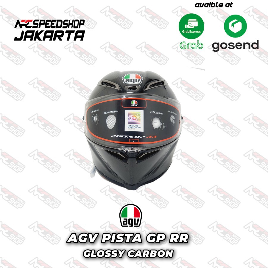 Helm Full Face AGV Pista GP RR Glossy Carbon ( L ) - Helm Motor