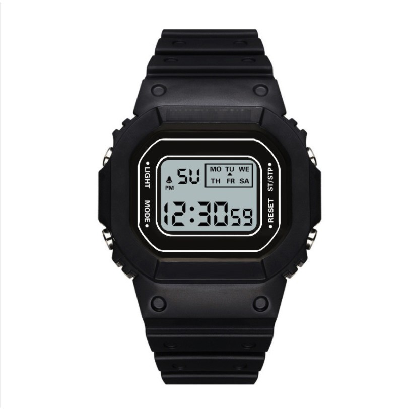 Jam Tangan Digital SOLID Anti Air Couple Watch Korea Fashion Casual Sport Waterproof Pria Wanita