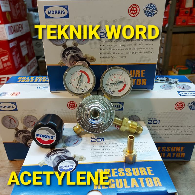 REGULATOR ACETYLENE MORRIS 201 REGULATOR GAS MORRIS REGULATOR ACETYLENE