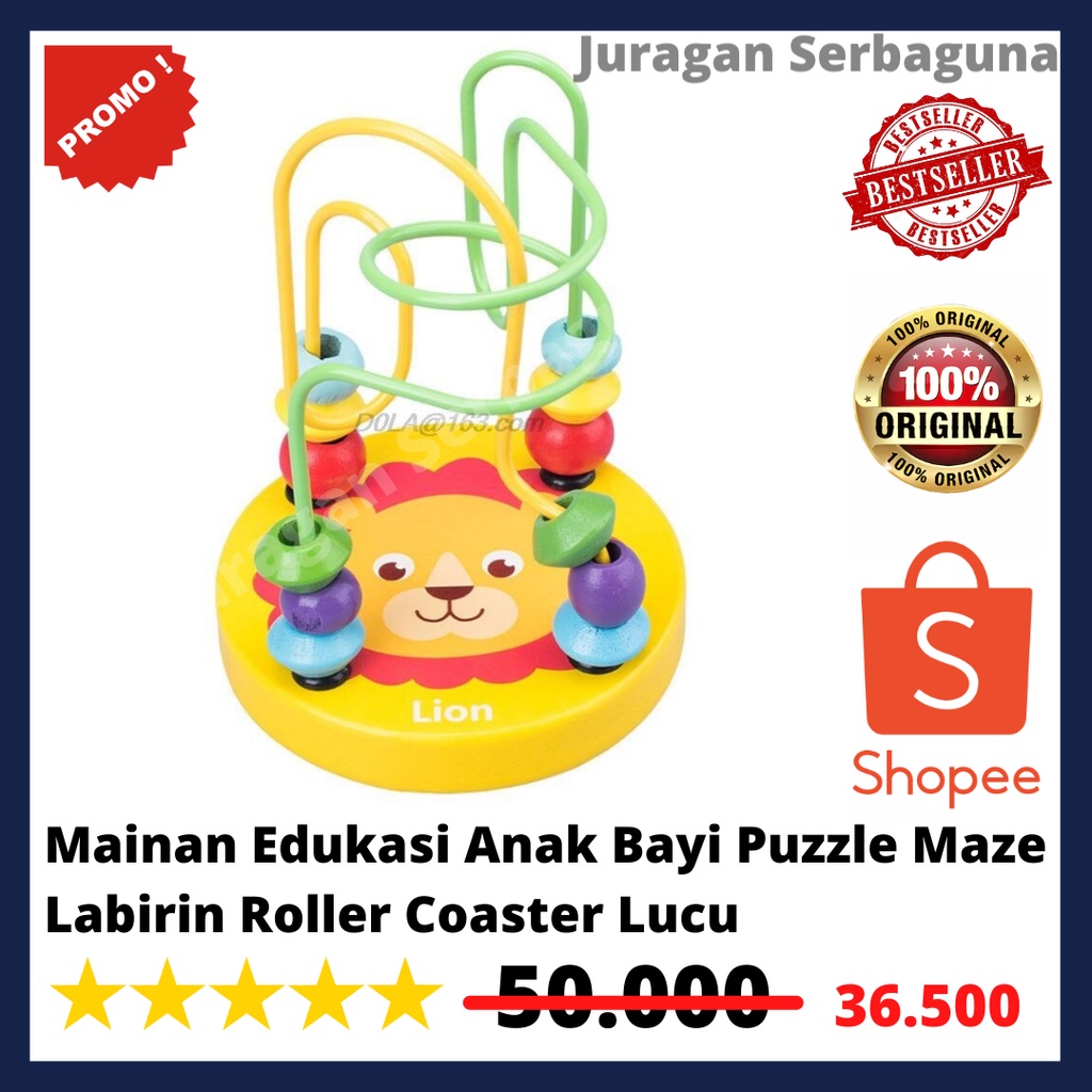 Mainan Edukasi Anak Bayi Puzzle Maze Labirin Roller Coaster Lucu