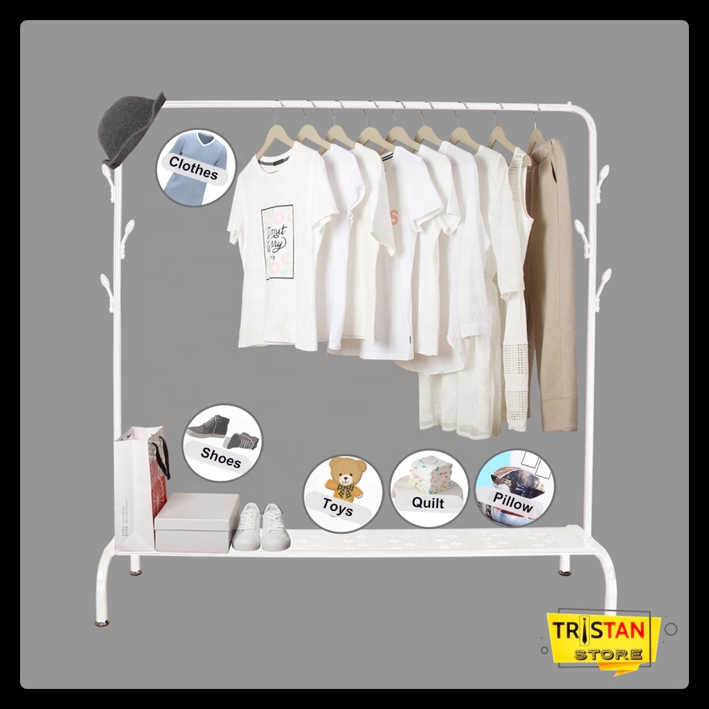 Rak Gantung Baju / Rak Gawang Baju Simpel Minimalis- Gantungan Besi Model Gawang