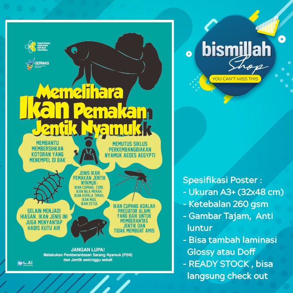Poster Memelihara Ikan Pemakan Jentik Nyamuk