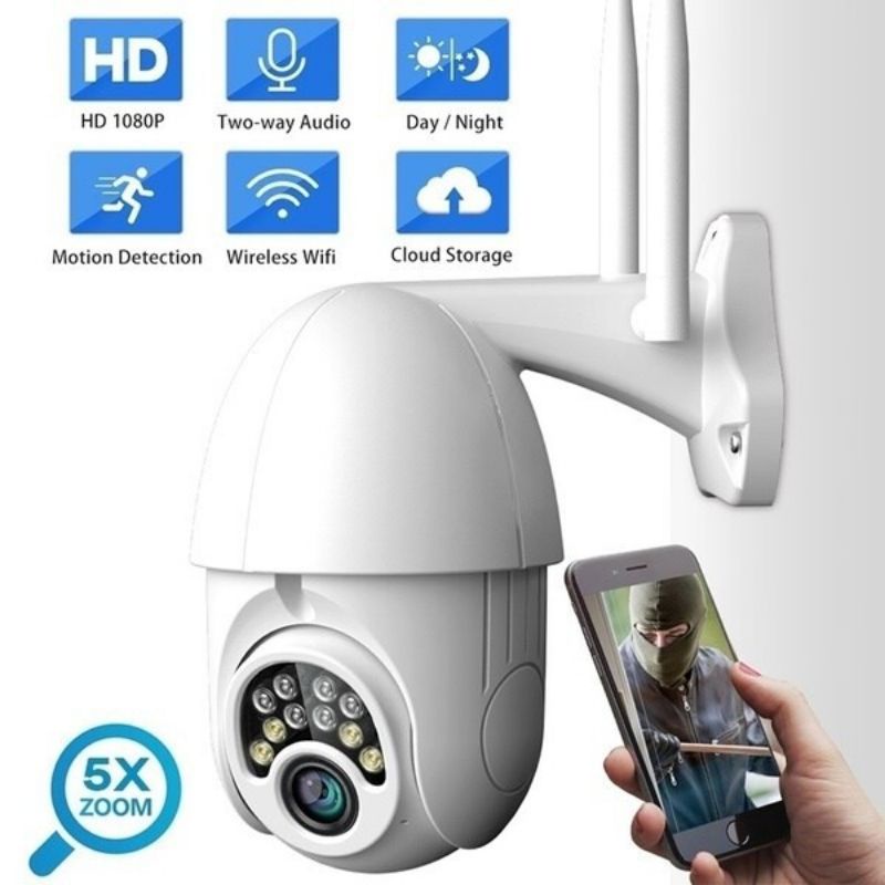 IP CAM OUTDOOR V380PRO WIRELESS FULL HD 1080P PTZ SPEED DOME IP CAMERA 8MP WIFI WATERPROOF