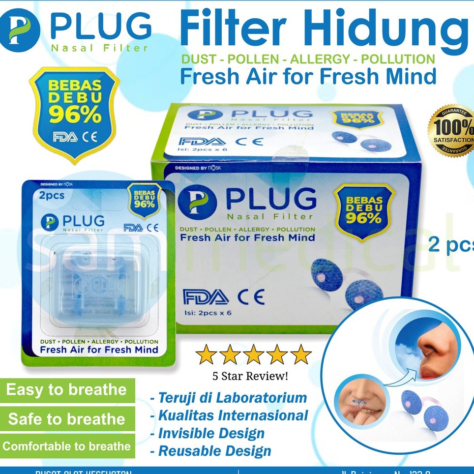 Jual PLUG Nasal Filter / Filter Hidung 2pcs Masker Hidung Shopee