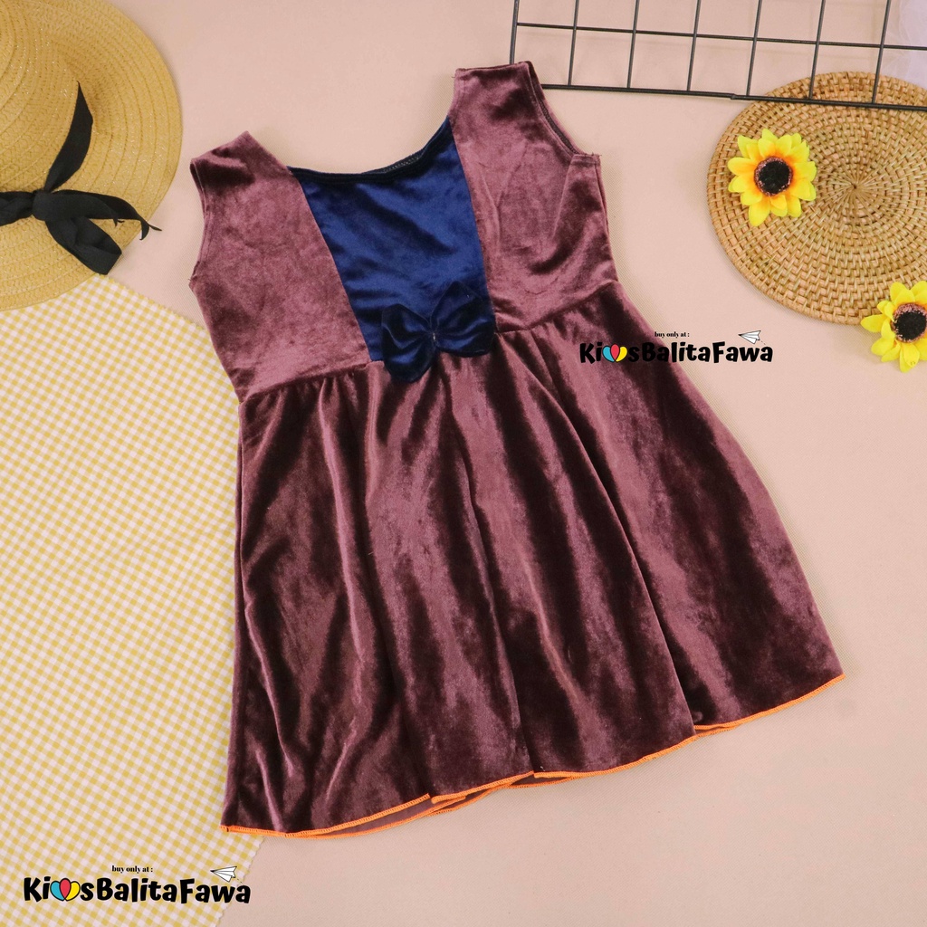 [BLUDRU] Dress Clairine uk Bayi - 3 Tahun / Baju Anak Perempuan Premium Murah Polos Yukensi Adem