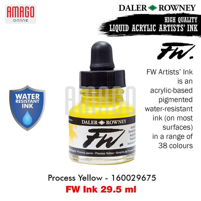 DALER-ROWNEY - FW INK 29.5 ML - PROCESS YELLOW - 160029675