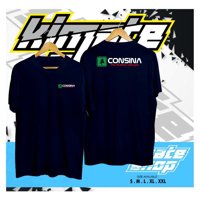 (PROMO) kapake concept original Kaos BAJU Outdoor Hiking Consina Logo | Tshirt Pendaki Travelling