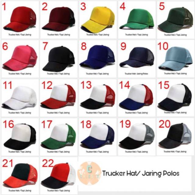 Topi Jaring/Trucker + Design suka-suka/Custom (Printing)