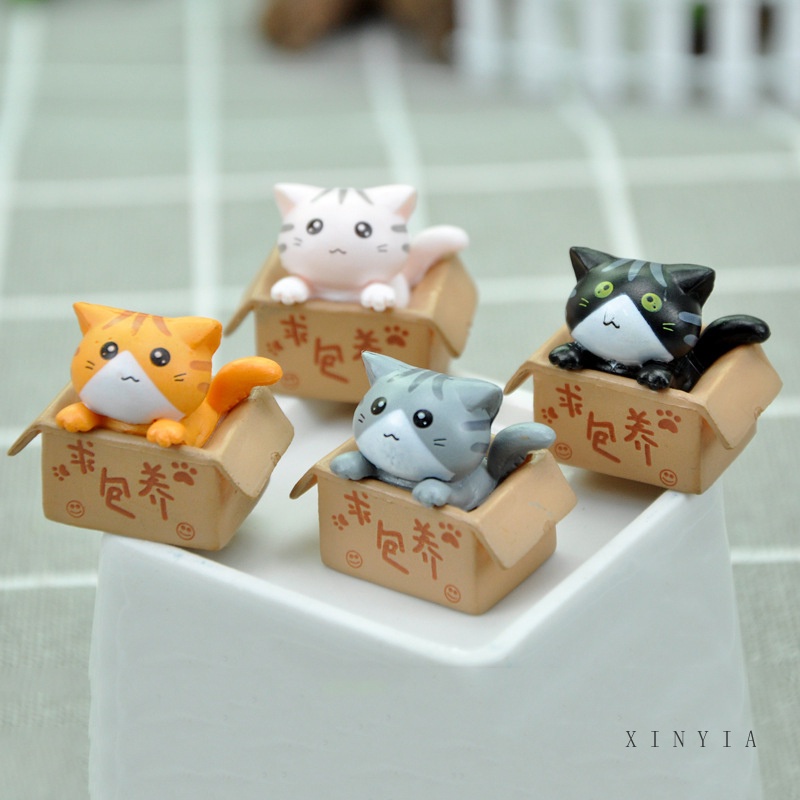 Miniatur Kucing Dalam Kotak Untuk Dekorasi Pernikahan