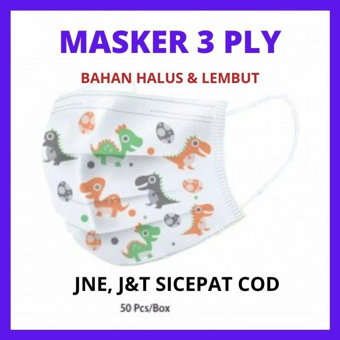 Masker Anak Motif gambar 3 Ply isi 50 pcs