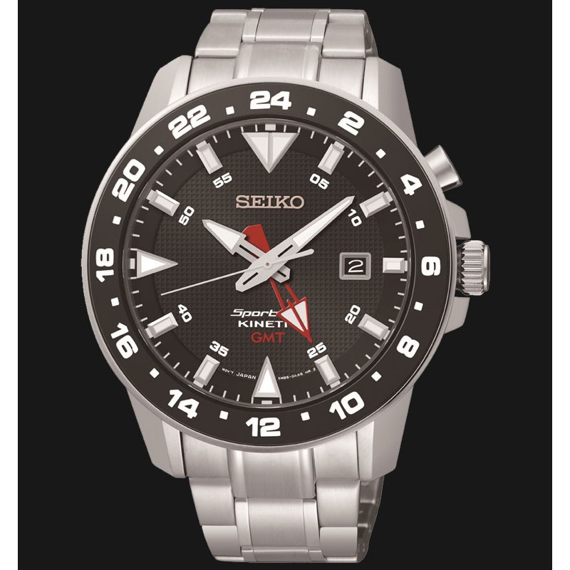 Jam Tangan Pria SUN015 - Seiko Sportura Kinetic GMT SUN015P1