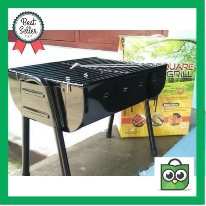 Panggangan Maspion Multi square gril pan alat bakar sate portable 30cm