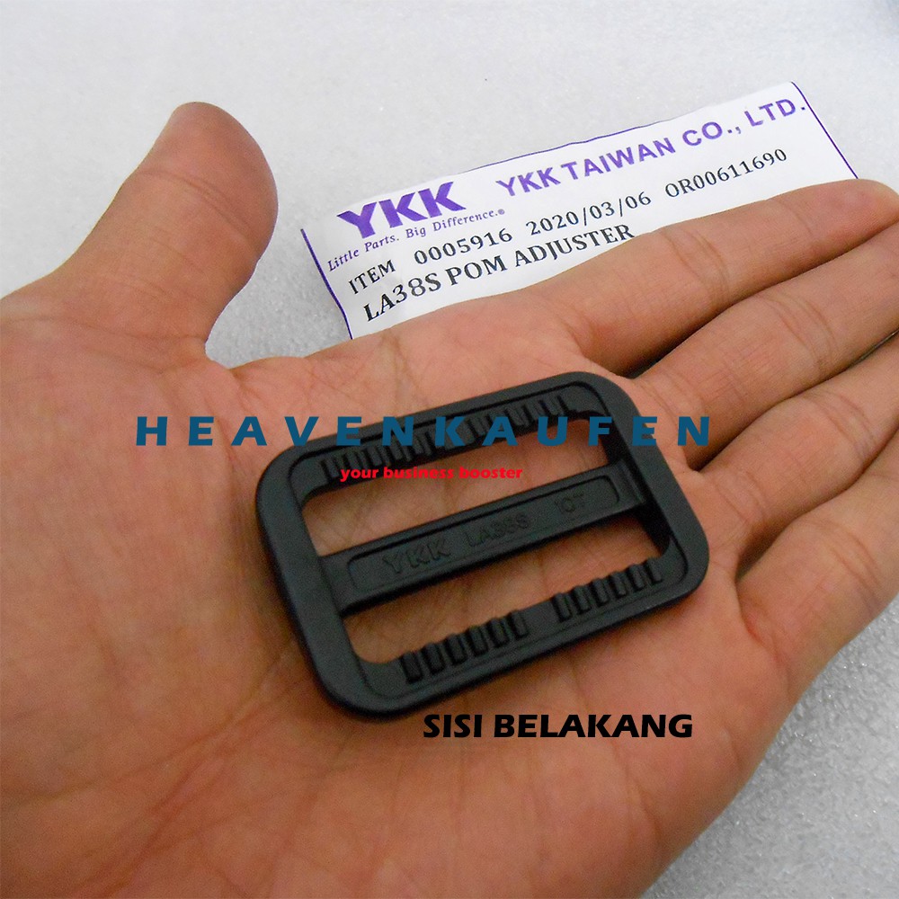 Ring Jalan / Adjuster Tas Merk YKK 3,8 cm Poly Acetal Bagus Kuat Kokoh Tidak Mudah Patah