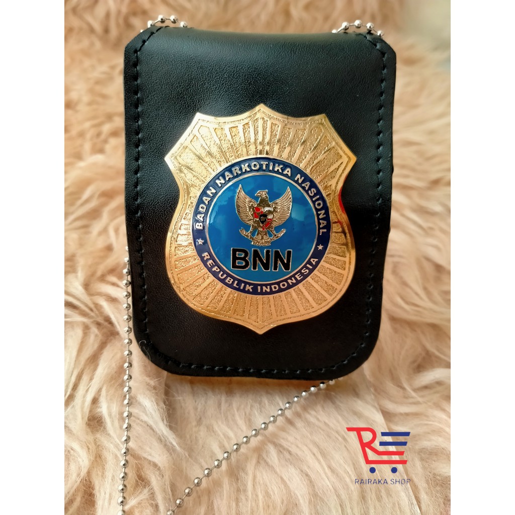 Dompet Kalung Lencana Dompet KTA BNN Kulit Asli