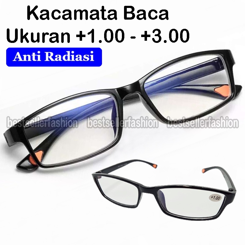 COD Kacamata Baca Anti Radiasi Lensa Plus +1.00 s/d +3.00 Kaca Mata Plus Blueray Kacamata Anti Radiasi Komputer Hp Reading Glasses