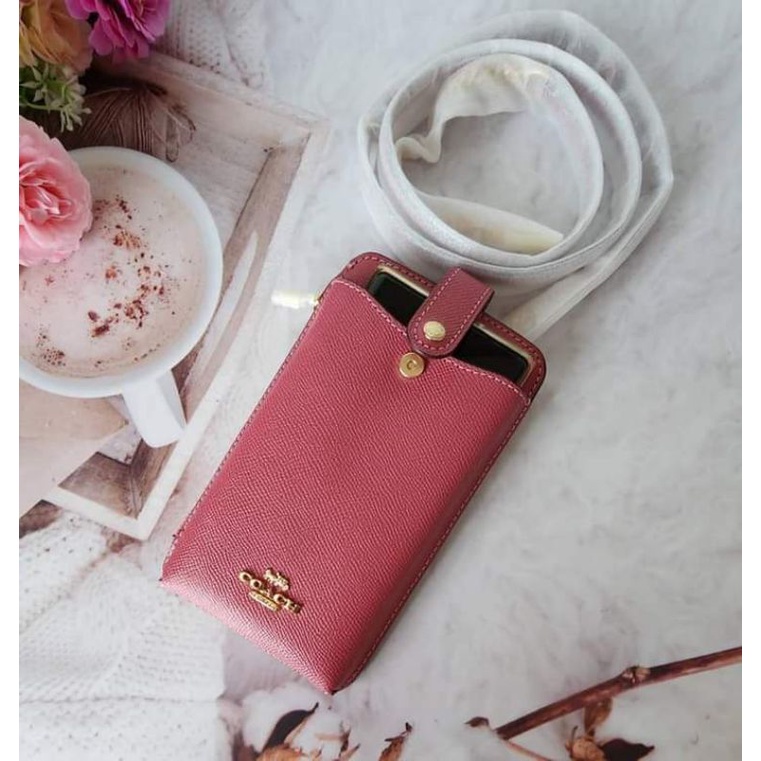 Coach c6884 xgrain phone crossbody rouge