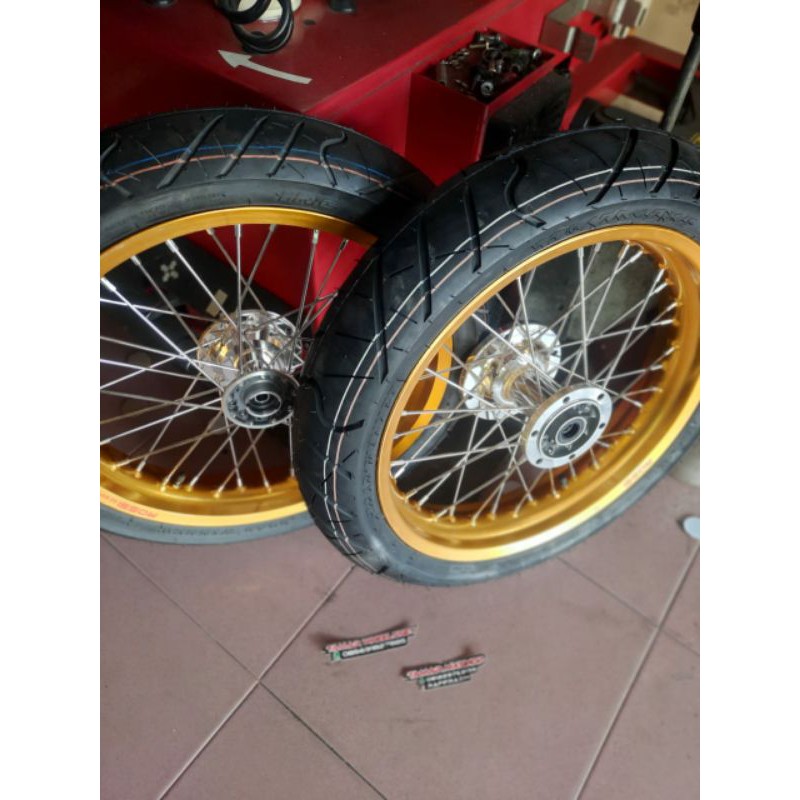 velg set depan belakang superMoto klx bf Dtracker 300 350