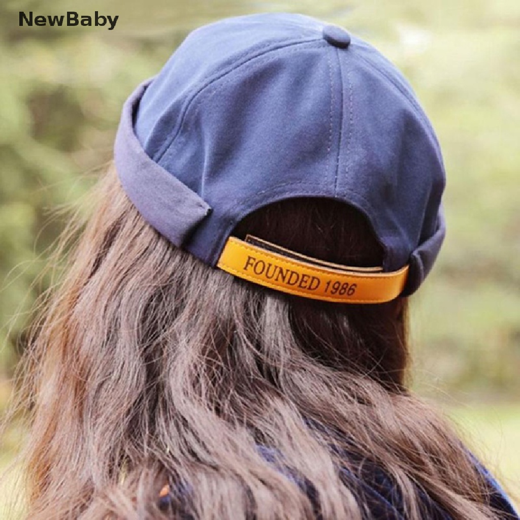 NewBaby Letter Adjustable Men Women Skullcap Sailor Baseball Cap Beanies Brimless Hat ID