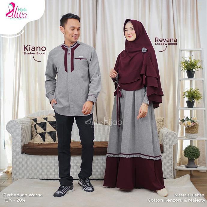COUPLE GAMIS SET + KOKO ALWA HIJAB FATIH FANIA