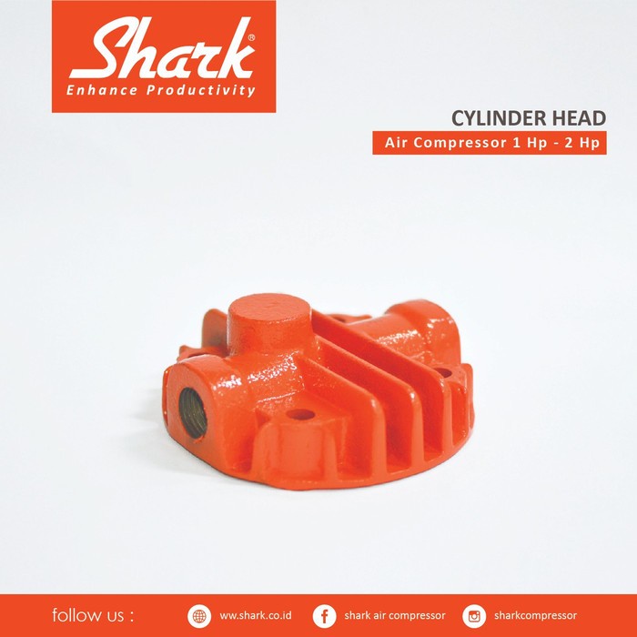 Cylinder Head Auto Kompresor Shark 1-2Hp