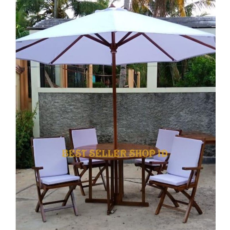 Meja payung taman outdoor