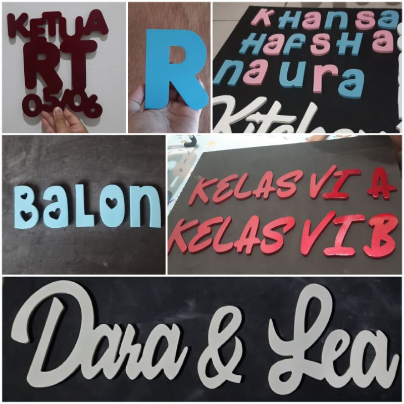 CUSTOM HURUF TIMBUL | SIGN | HIASAN DINDING NAMA ANAK BAYI 3D | BUKAN STICKER